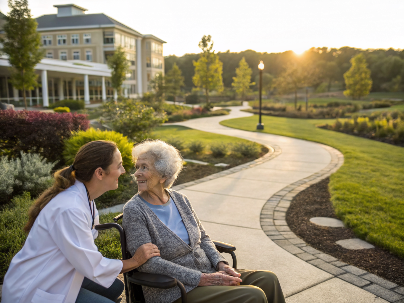 Home health aide providing care at Seabrook Village in Tinton Falls Monmouth County NJ