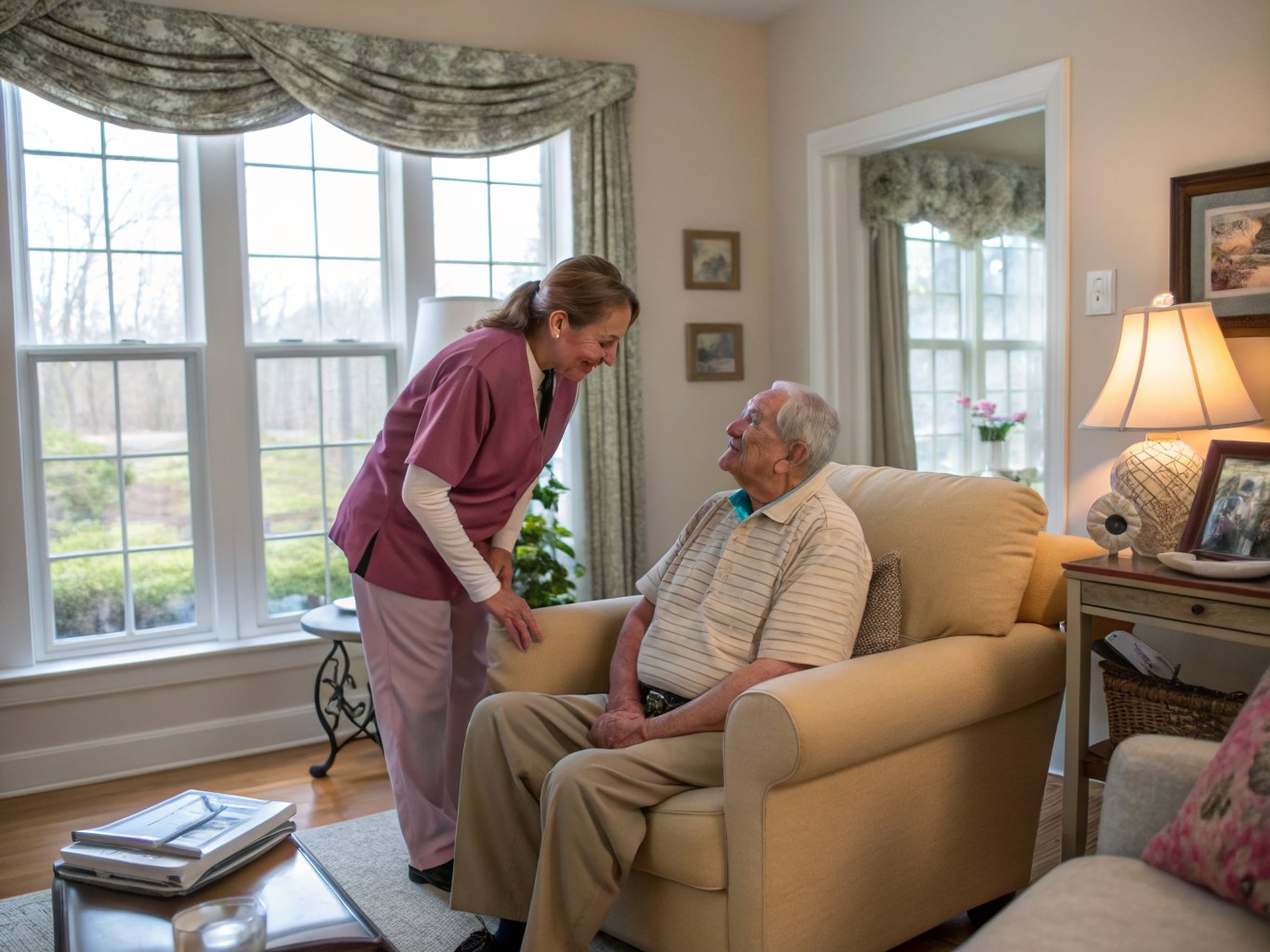 Home health aide providing care at Thornbrooke in Monmouth County Monmouth County NJ
