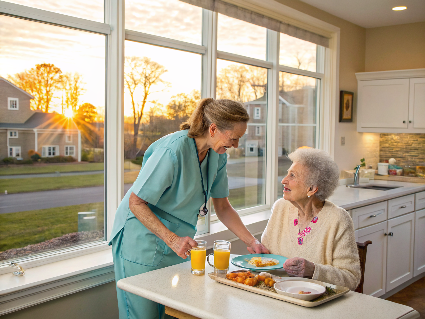 Home health aide providing care in Neptune Monmouth County NJ