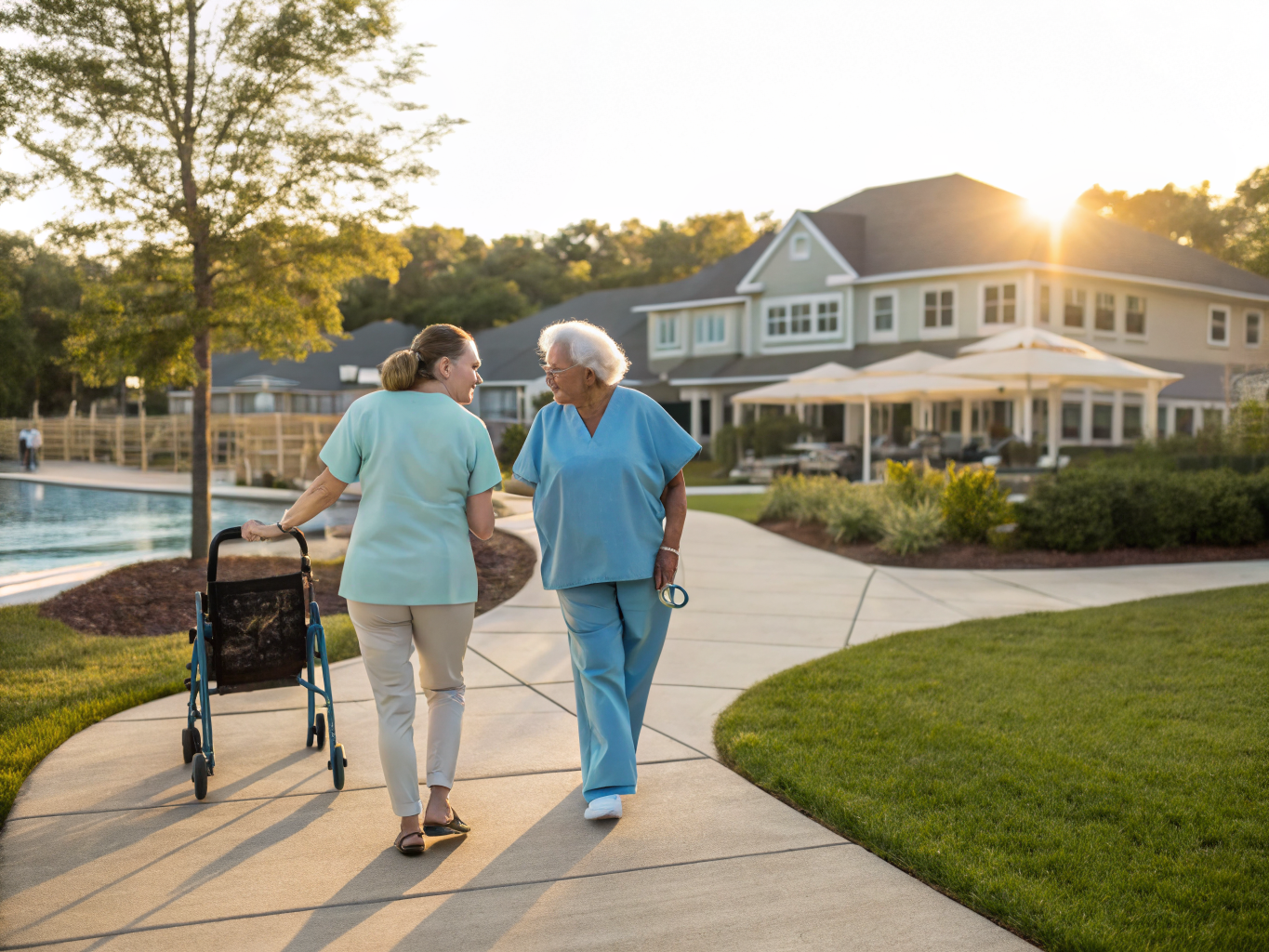 Home health aide providing care at The Villages at Howell in Howell Township Monmouth County NJ
