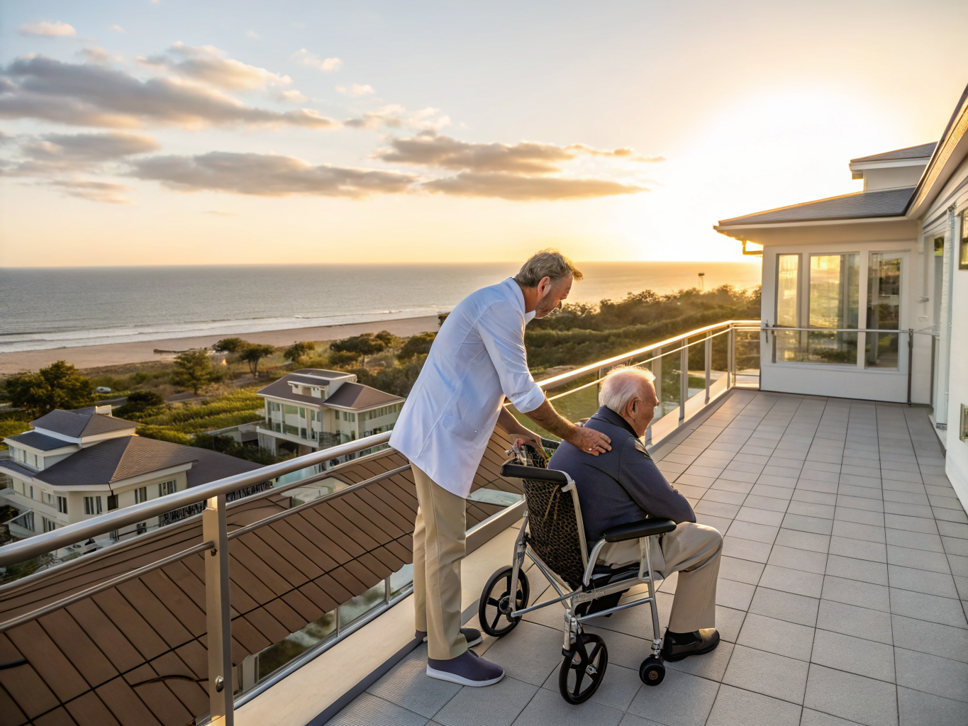 Home health aide providing care at West End Crossing in West Long Branch Monmouth County NJ