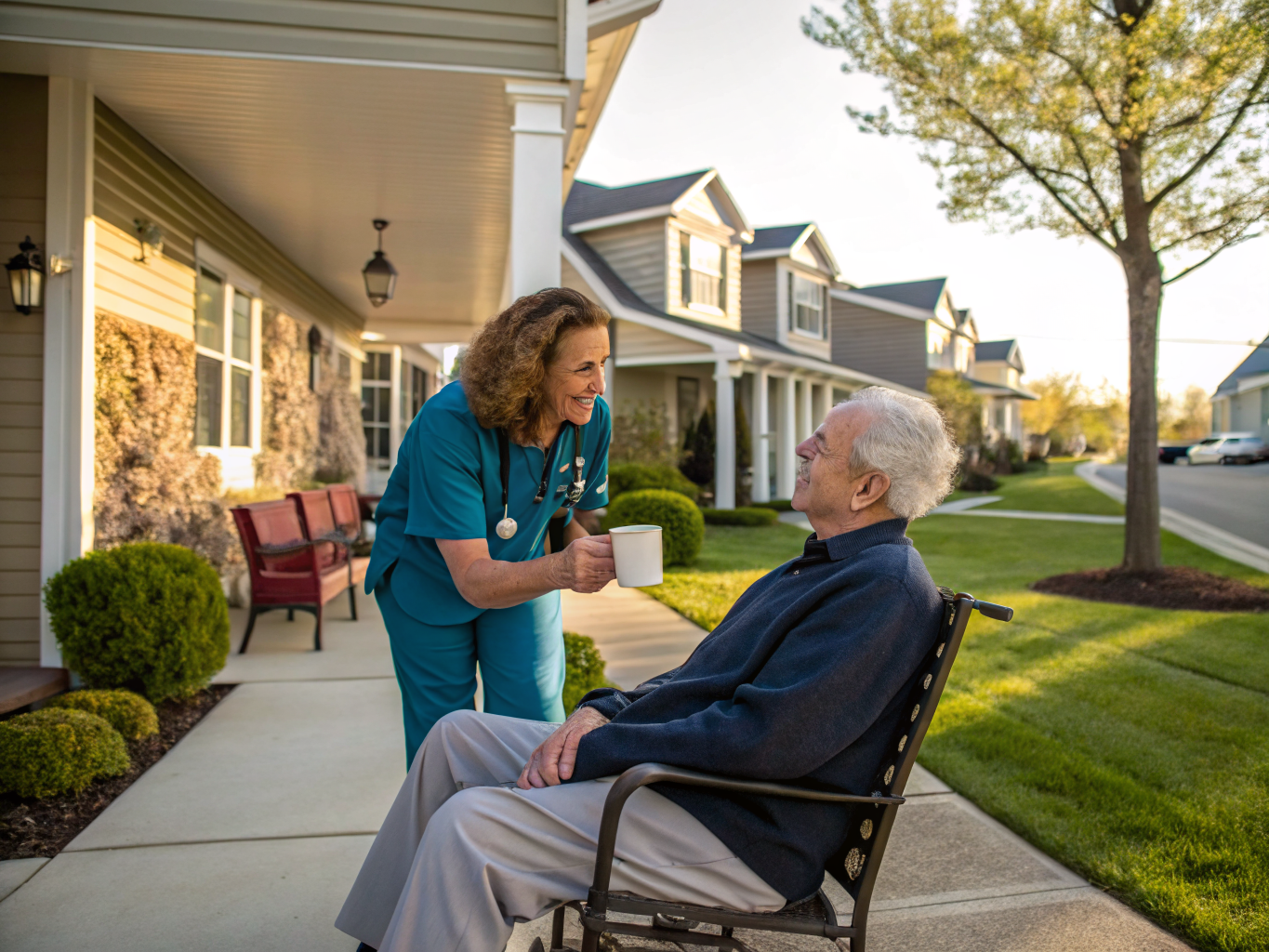 Home health aide providing care at Xanadu at Wall in Wall Township Monmouth County NJ