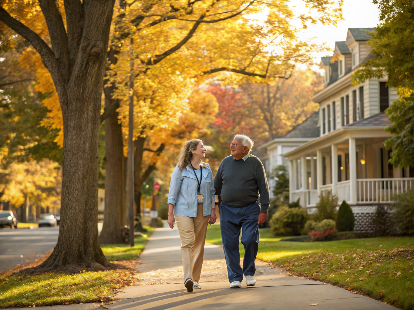 Caregiver working in Morris County NJ with elderly client