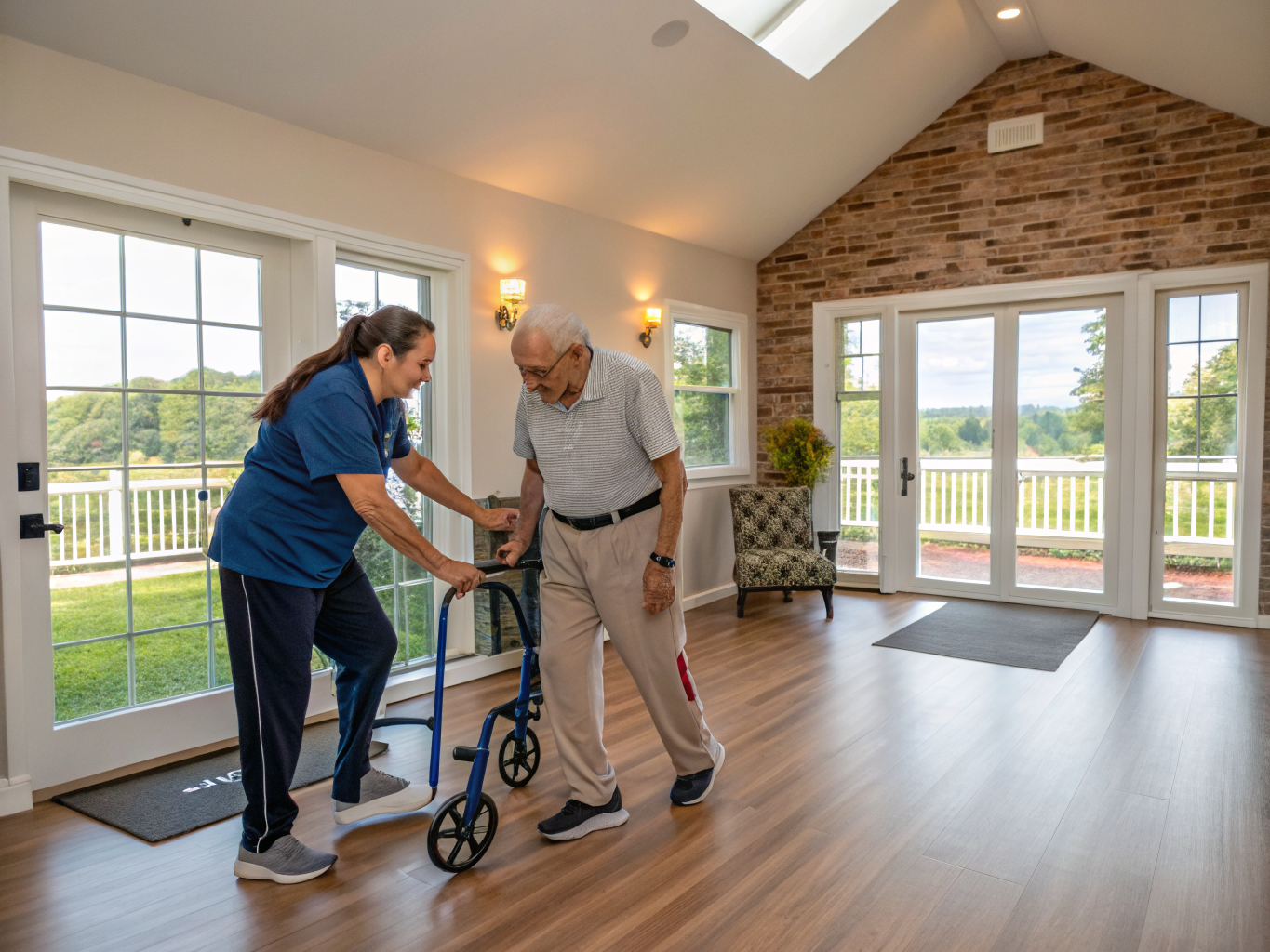 Home health aide providing care at Atlantic Hills in Brick Ocean County NJ