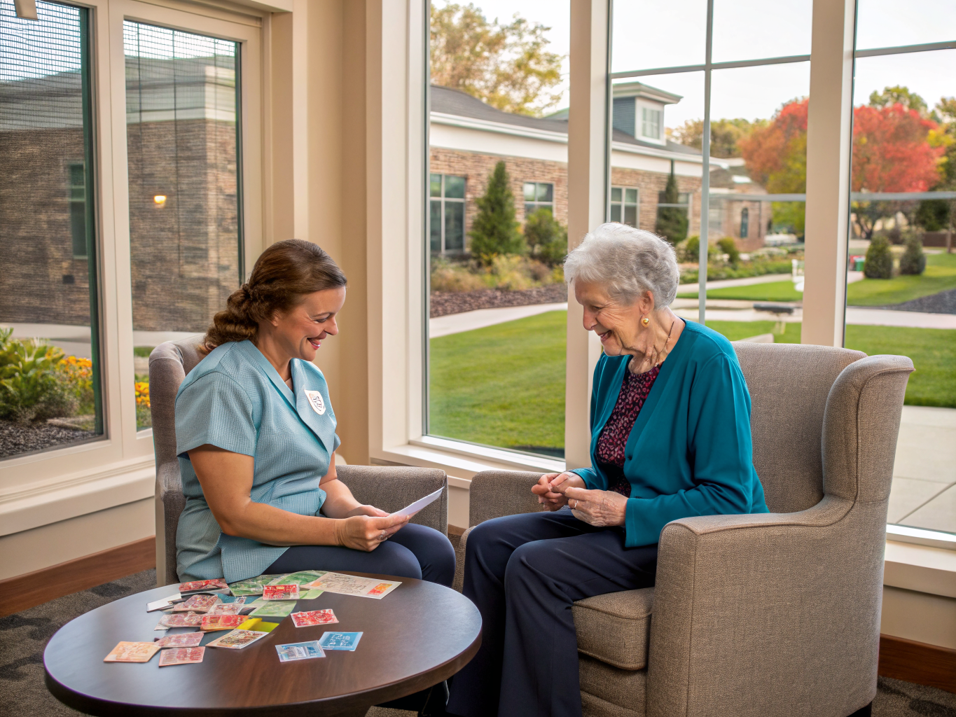 Home health aide providing care at Bella Terra Assisted Living in Jackson Ocean County NJ
