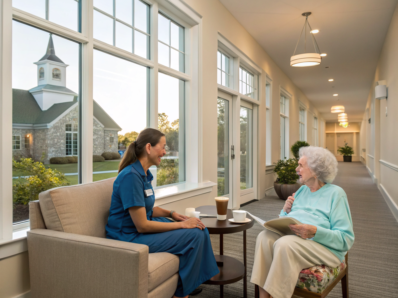 Home health aide providing care at The Chelsea at Toms River in Toms River Ocean County NJ