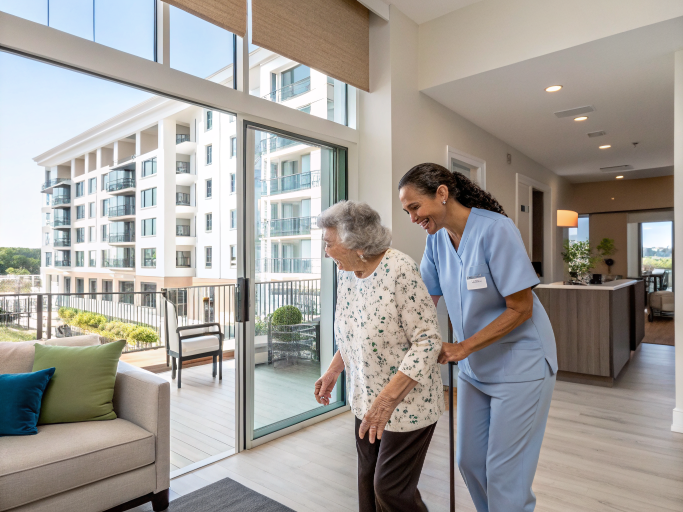 Home health aide providing care at Coastal Woods in Barnegat Ocean County NJ