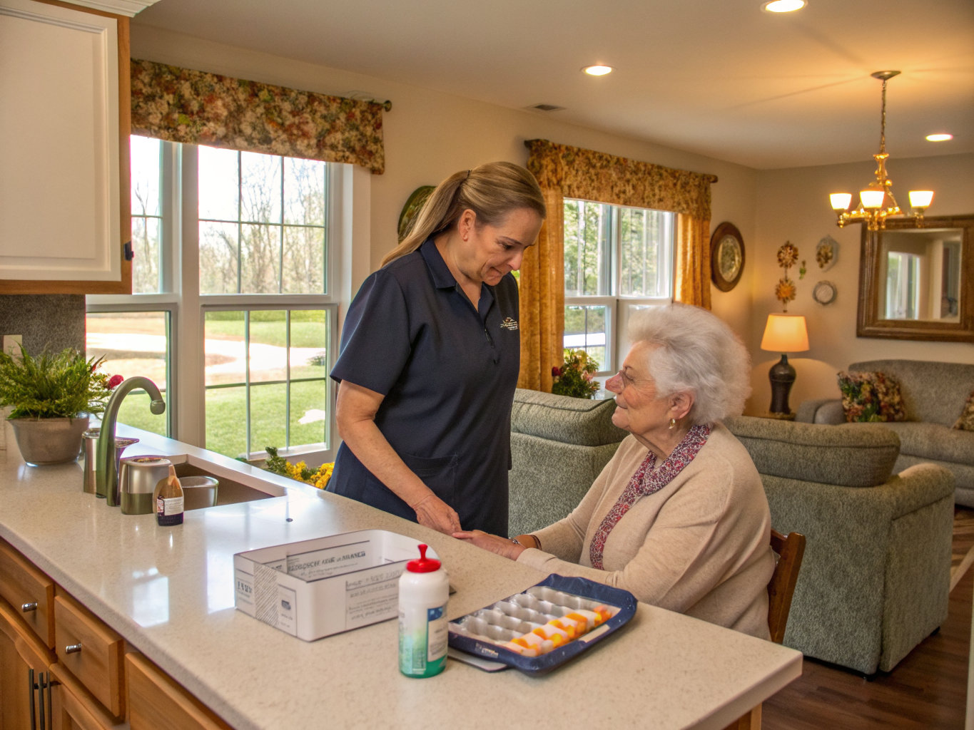 Home health aide providing care at Crestwood Village 2 in Whiting Ocean County NJ