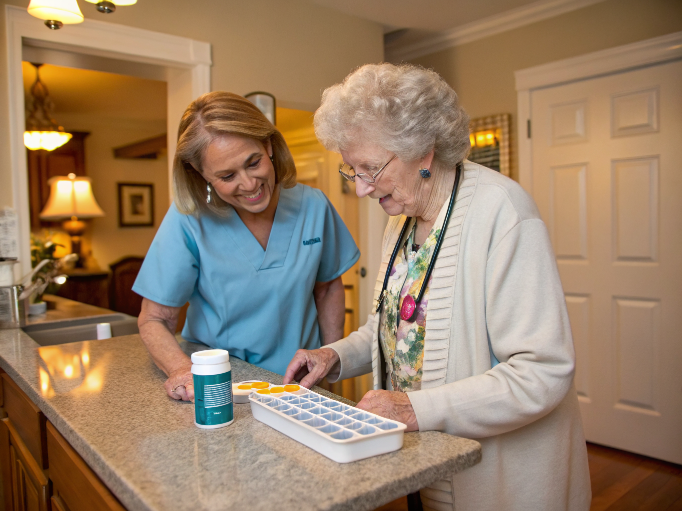 Home health aide providing care at Holiday City Carefree in Toms River Ocean County NJ