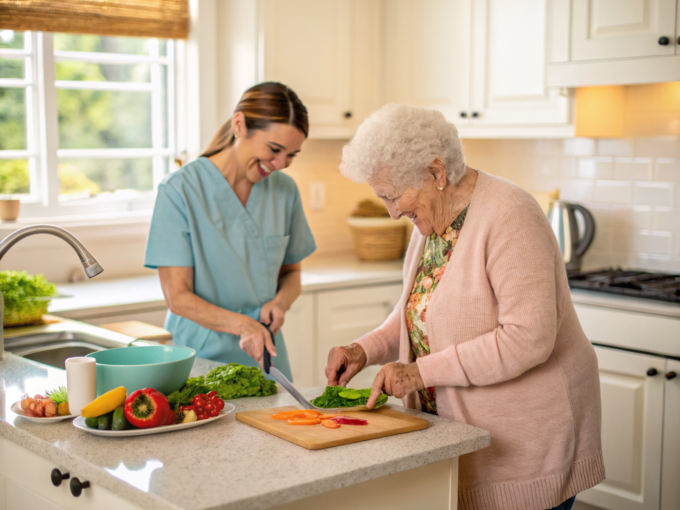 Home health aide providing care at Holiday City West in Toms River Ocean County NJ