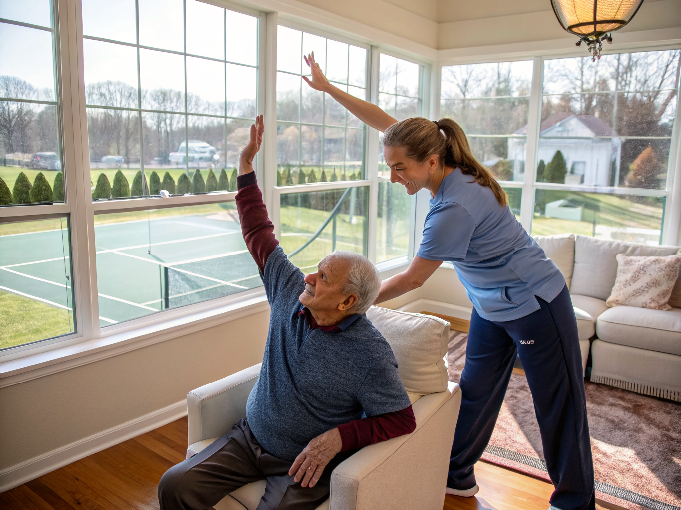 Home health aide providing care at Lions Head North in Brick Ocean County NJ