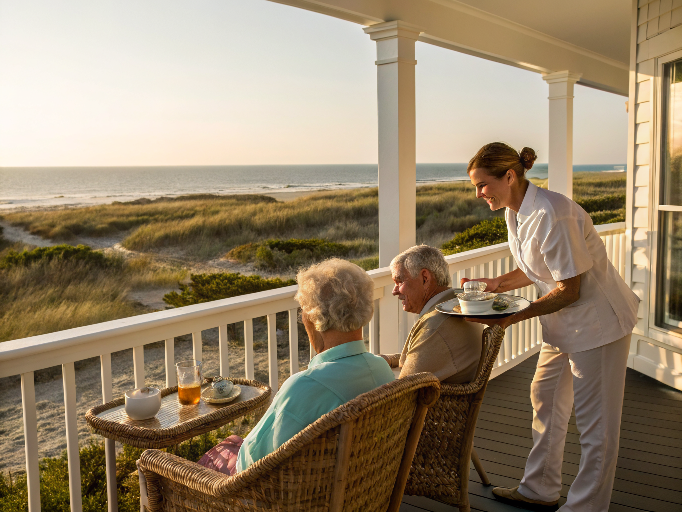 Home health aide providing care in Long Beach Township on Long Beach Island Ocean County NJ