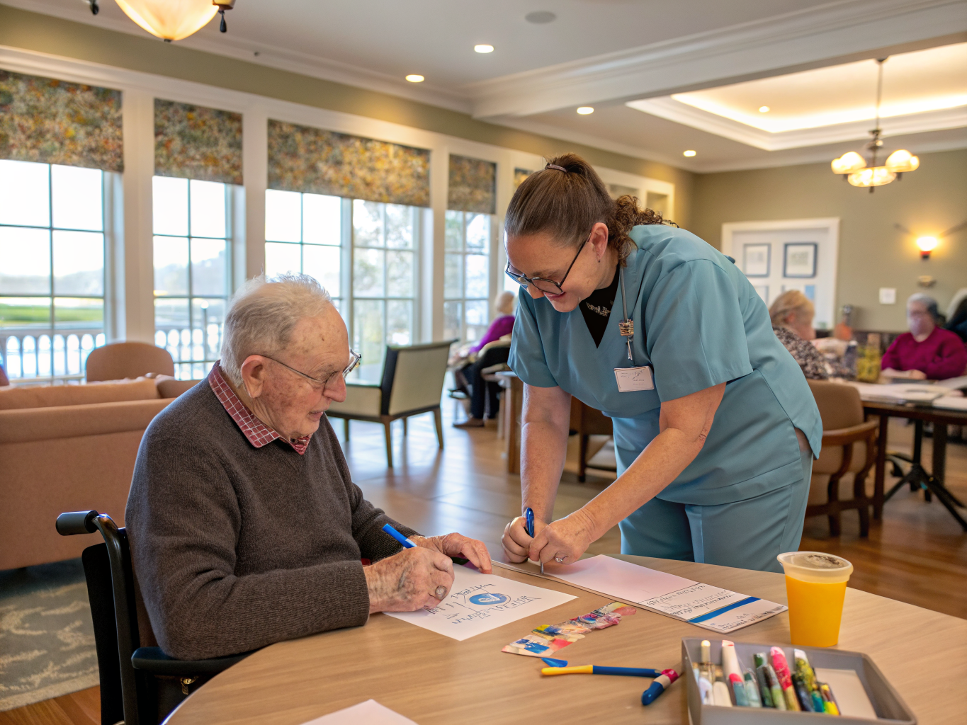 Home health aide providing care at Spring Oak of Toms River in Toms River Ocean County NJ