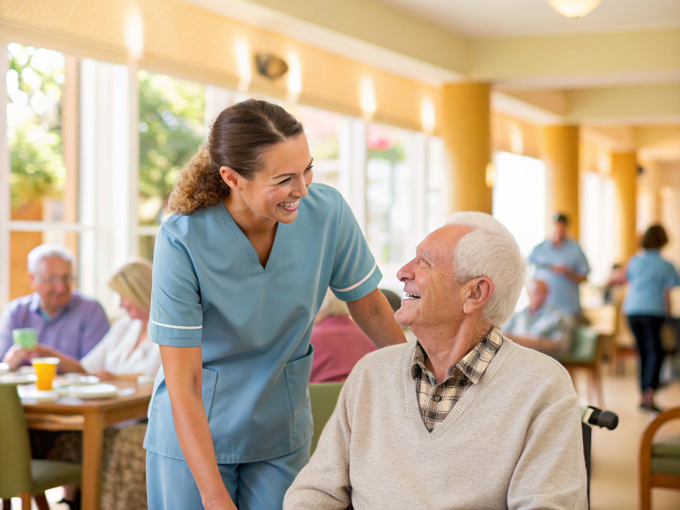 Home health aide providing care at The Pines at Whiting in Whiting Ocean County NJ