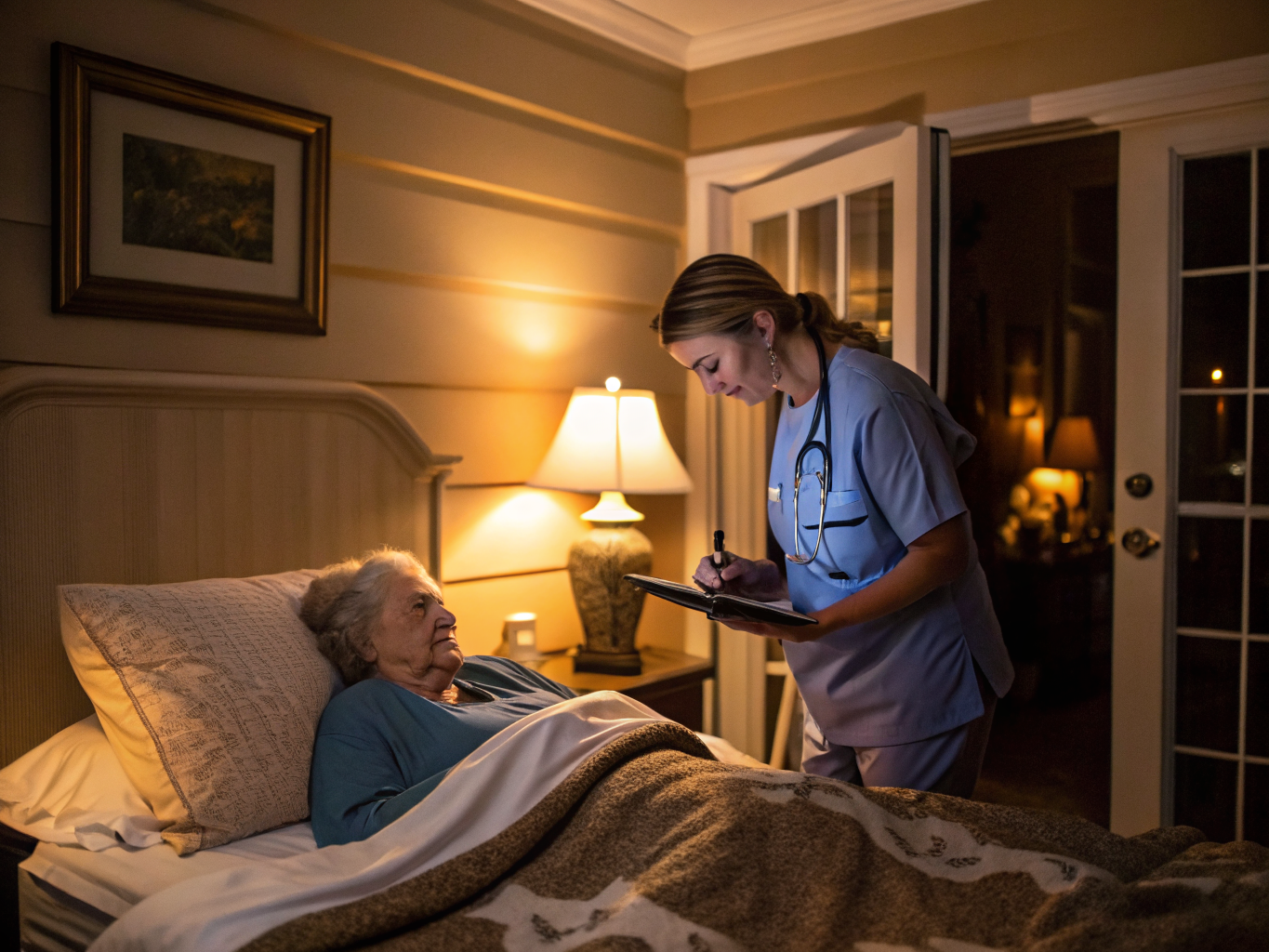 Overnight Care aide with a senior in Flemington NJ Hunterdon County