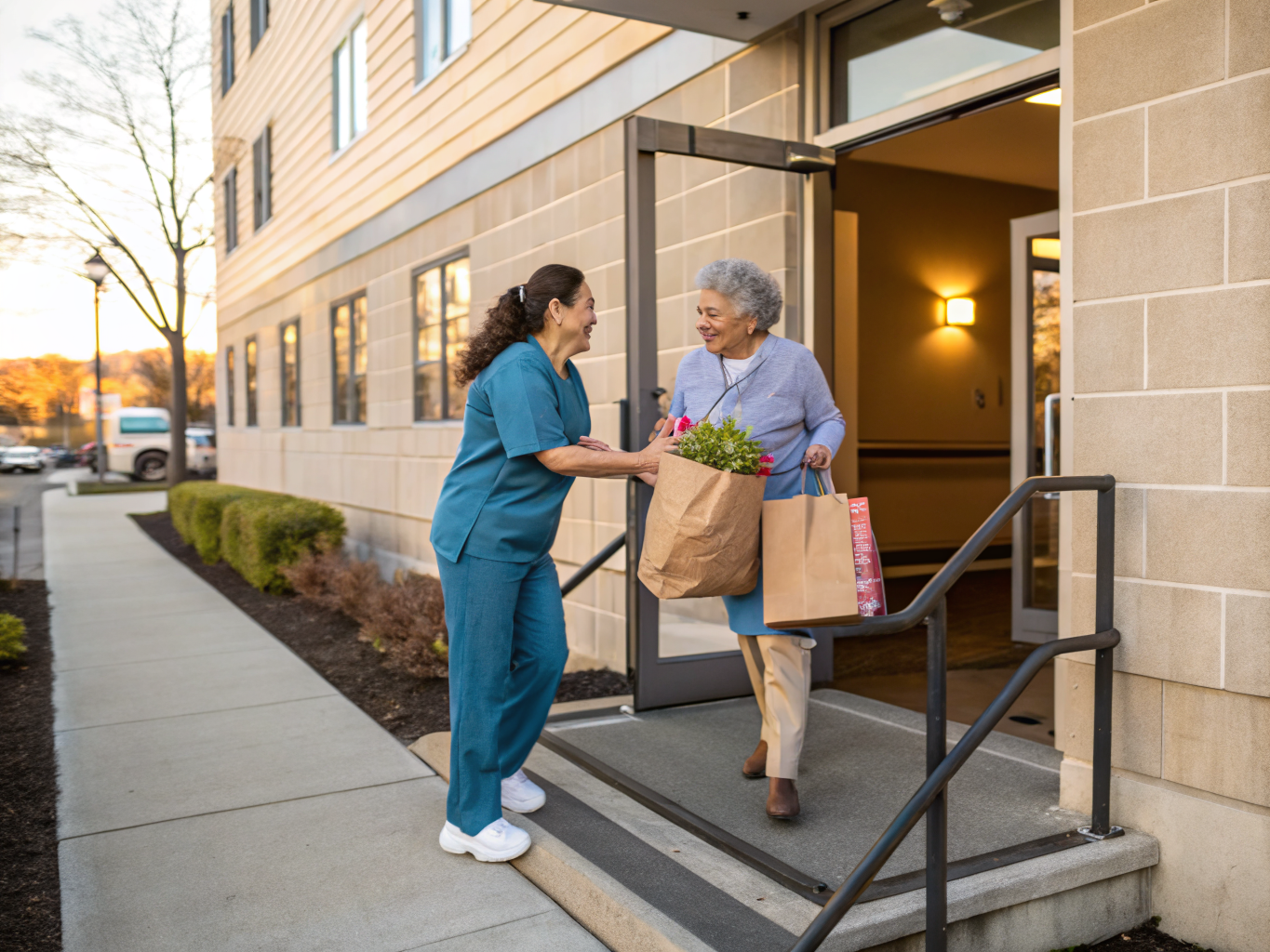 Home health aide providing care at Altair Condos in Clifton Passaic County NJ