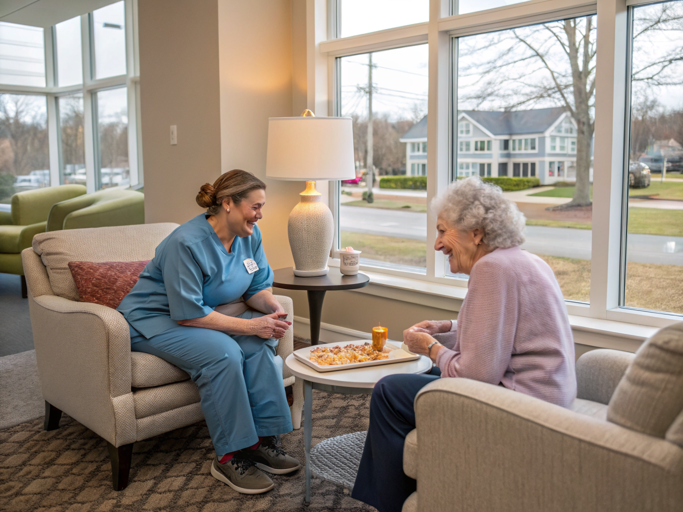 Home health aide providing care at Brookdale Wayne in Wayne Passaic County NJ