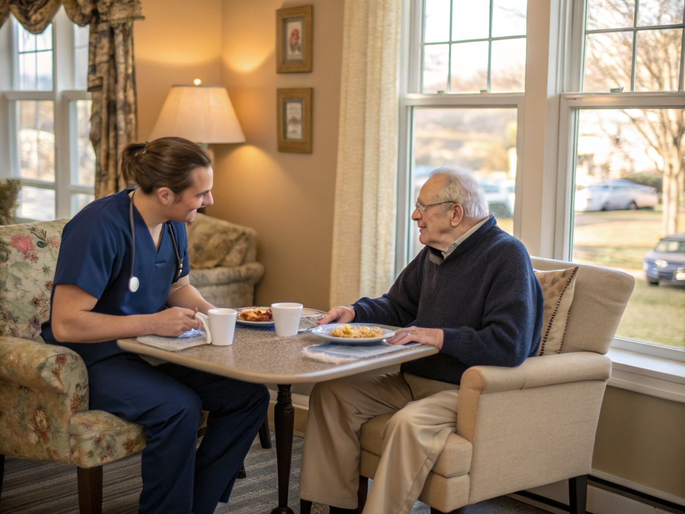 Home health aide providing care at Chanda Arms in Clifton Passaic County NJ