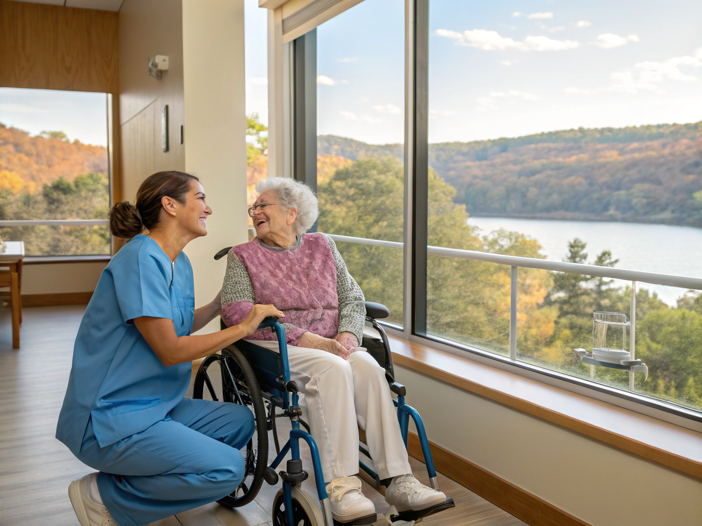 Home health aide providing care at Lakeland Health Care Center in Haskell Passaic County NJ