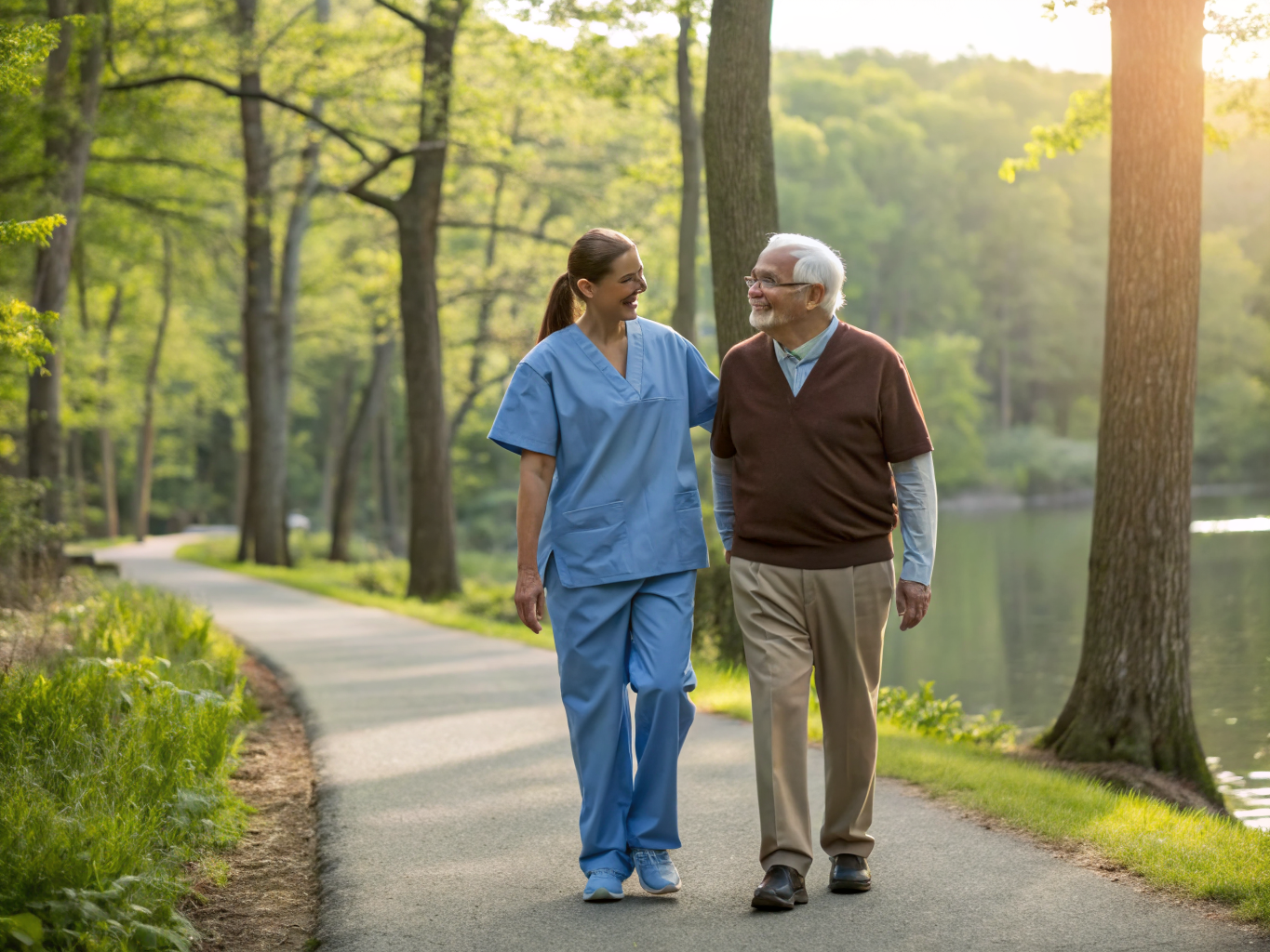 Home health aide providing care at New Beginnings in West Milford Passaic County NJ