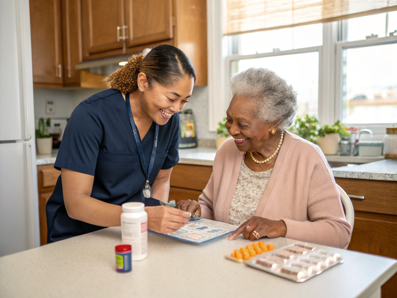 Home health aide providing care at Passaic Senior Housing in Passaic Passaic County NJ