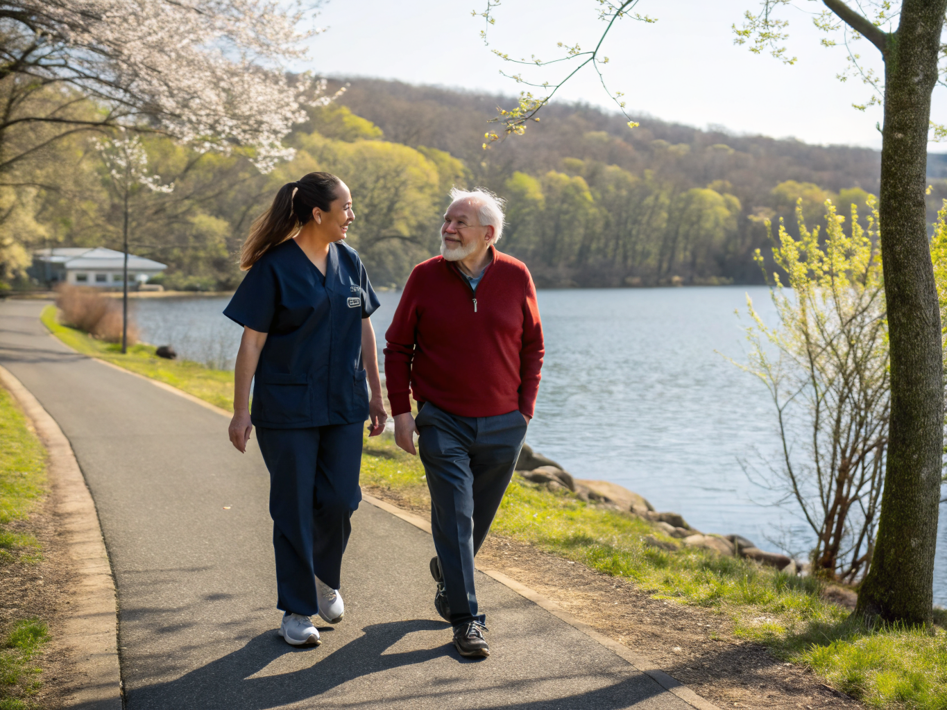 Home health aide providing care at Pompton Lakes Senior Housing in Pompton Lakes Passaic County NJ