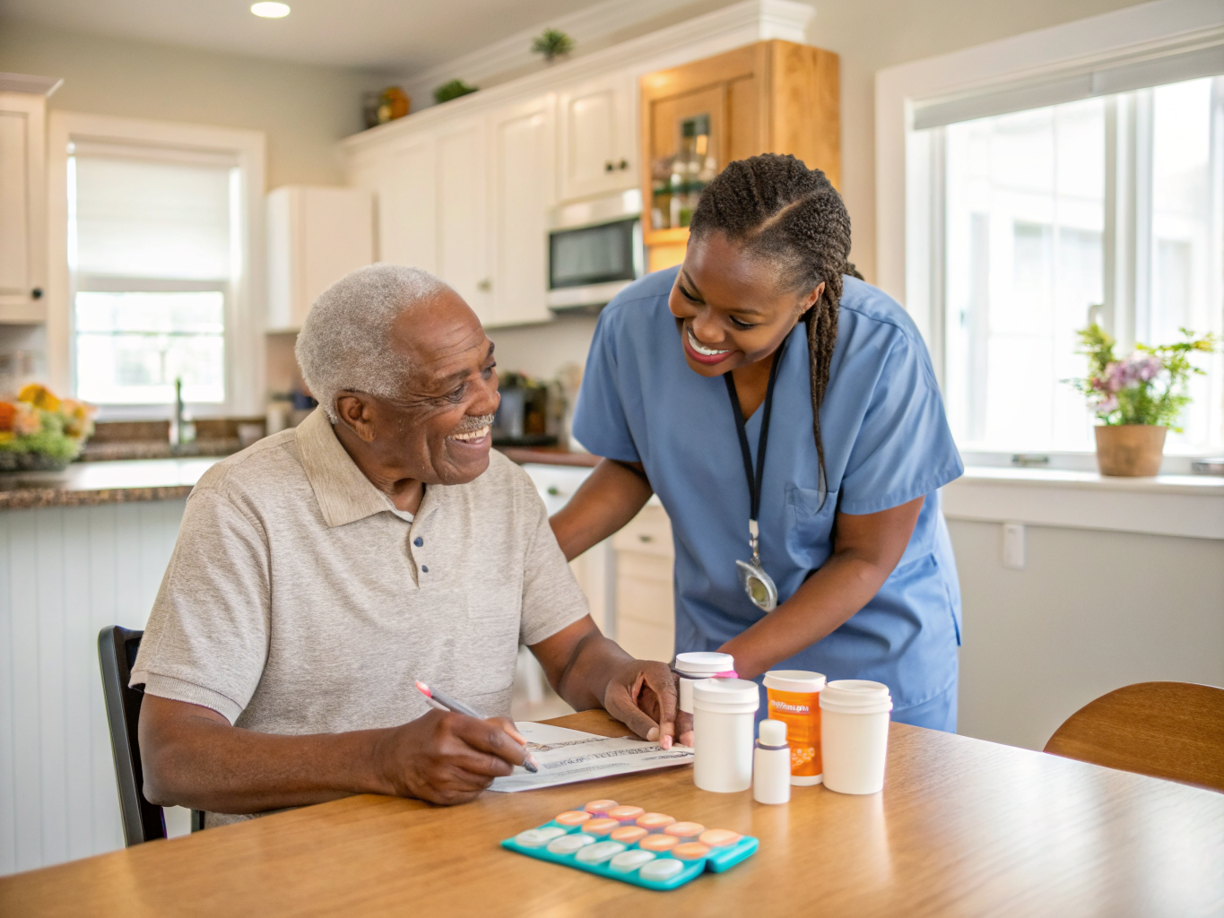 Home health aide providing care at RiverWalk Senior Apartments in Passaic County Passaic County NJ
