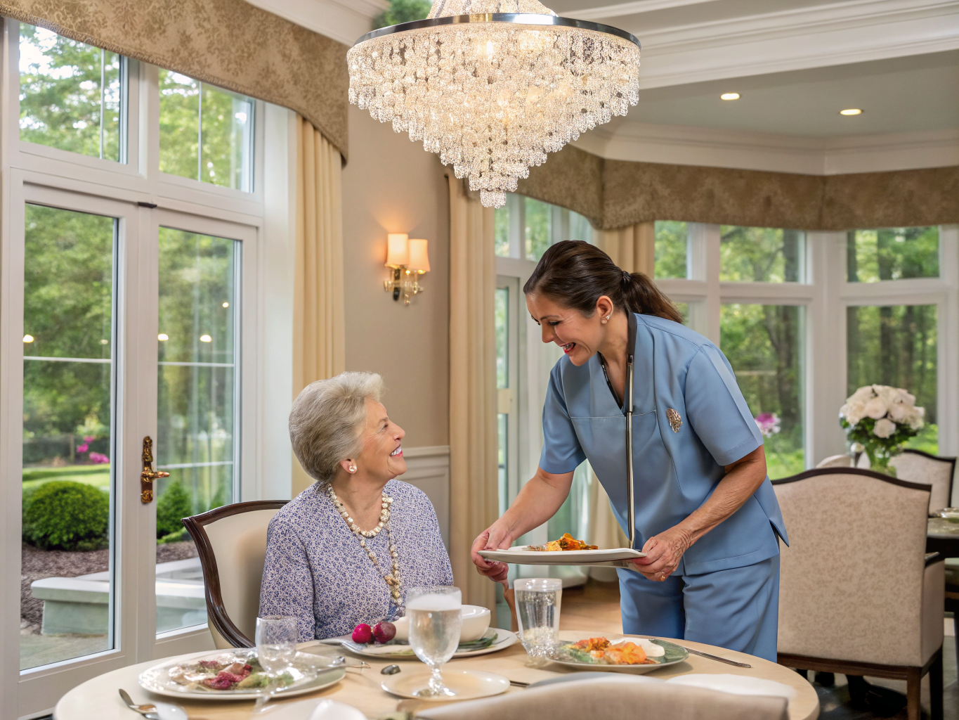 Home health aide providing care at Van Dyk Park Place in Hawthorne Passaic County NJ