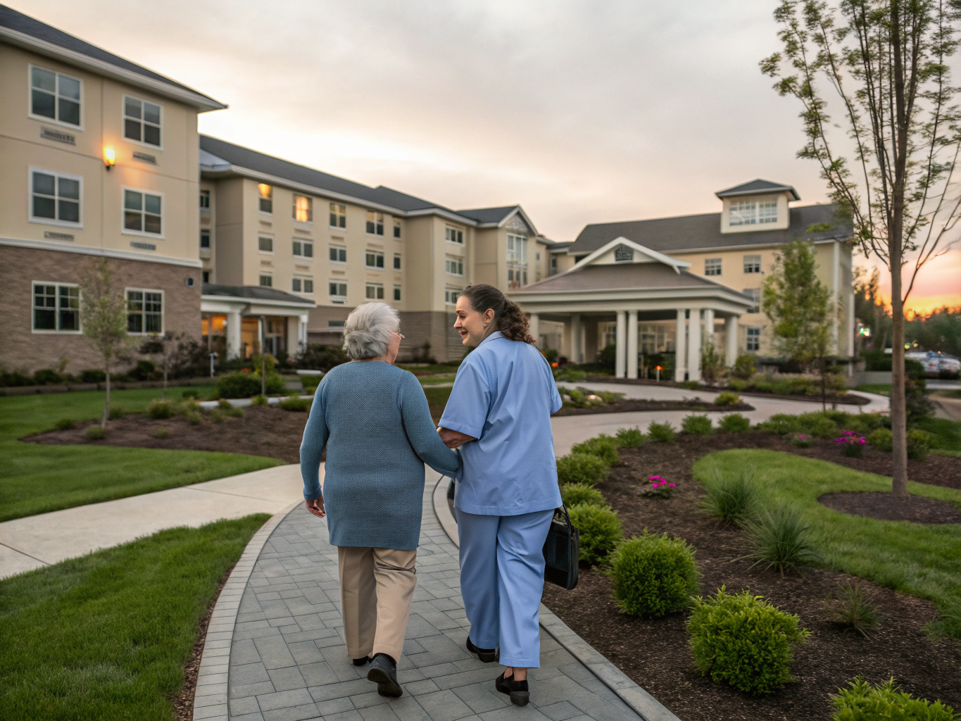 Home health aide providing care at Van Dyk’s Senior Residence of Hawthorne in Hawthorne Passaic County NJ