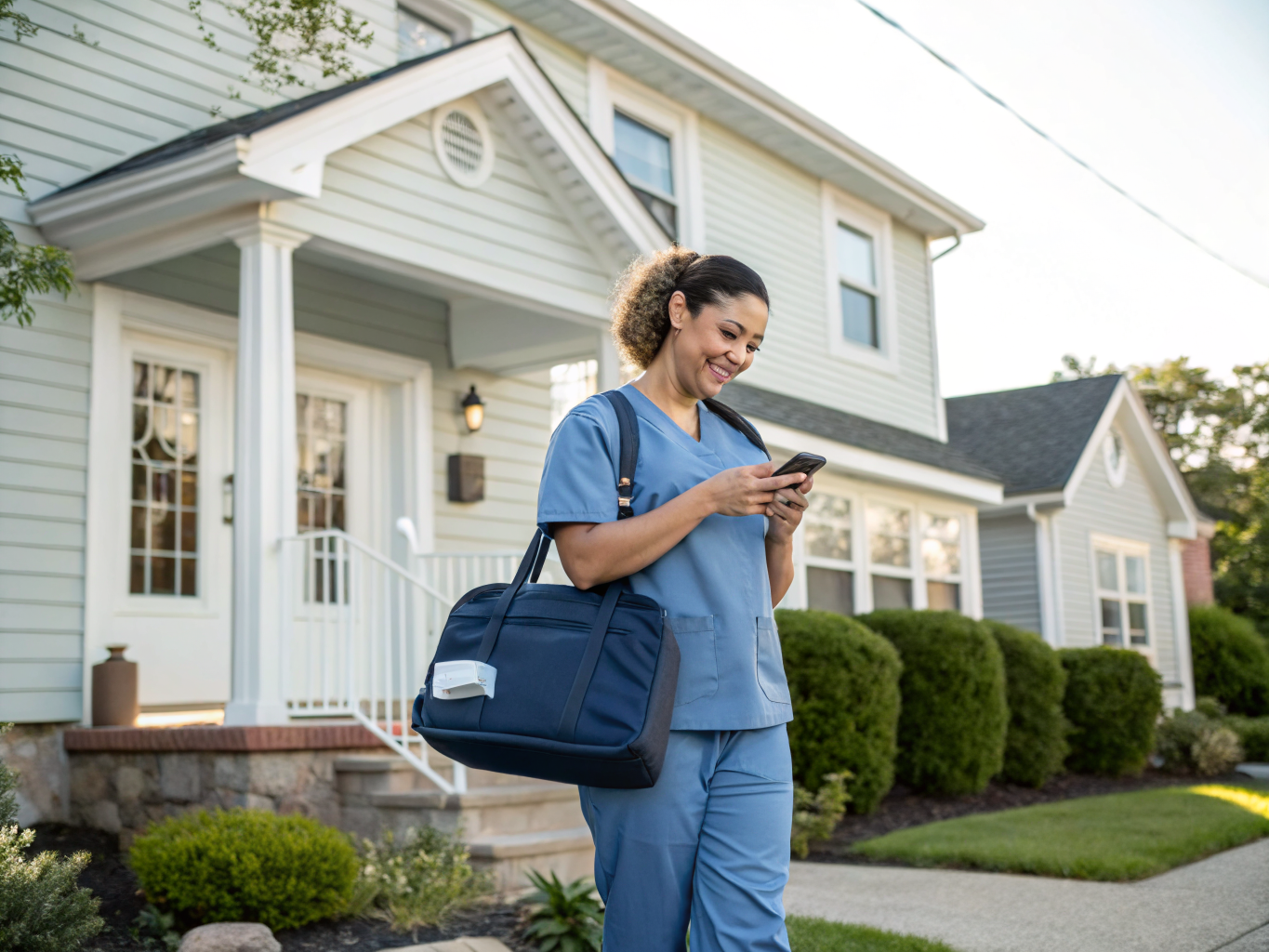 Per diem caregiver checking schedule for New Jersey home care shifts