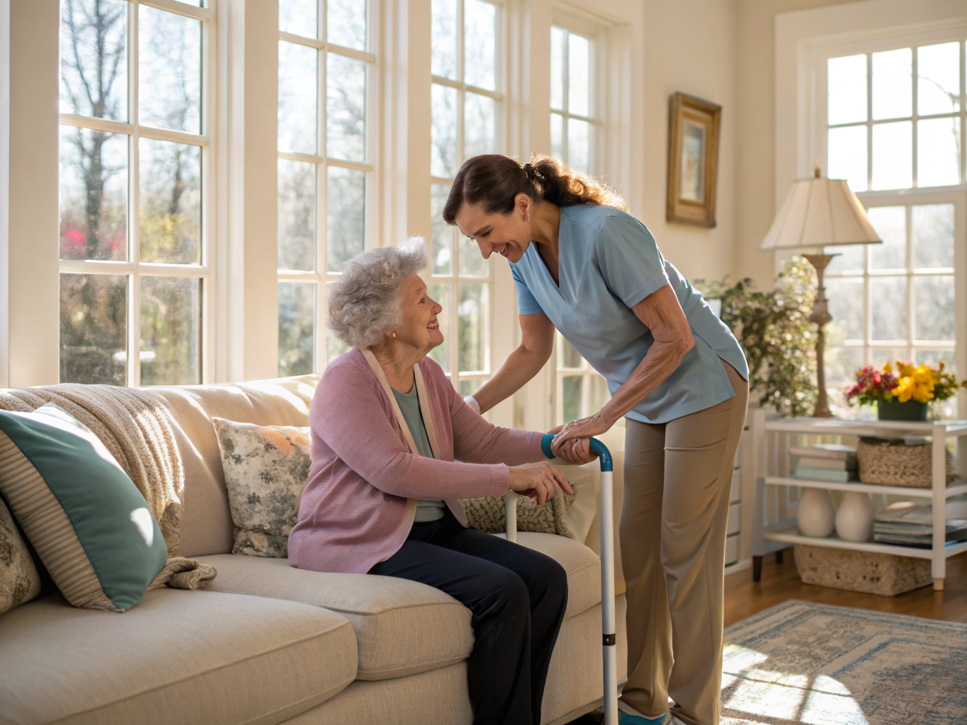 Post-Surgery Care aide with a senior in Ridgewood NJ Bergen County