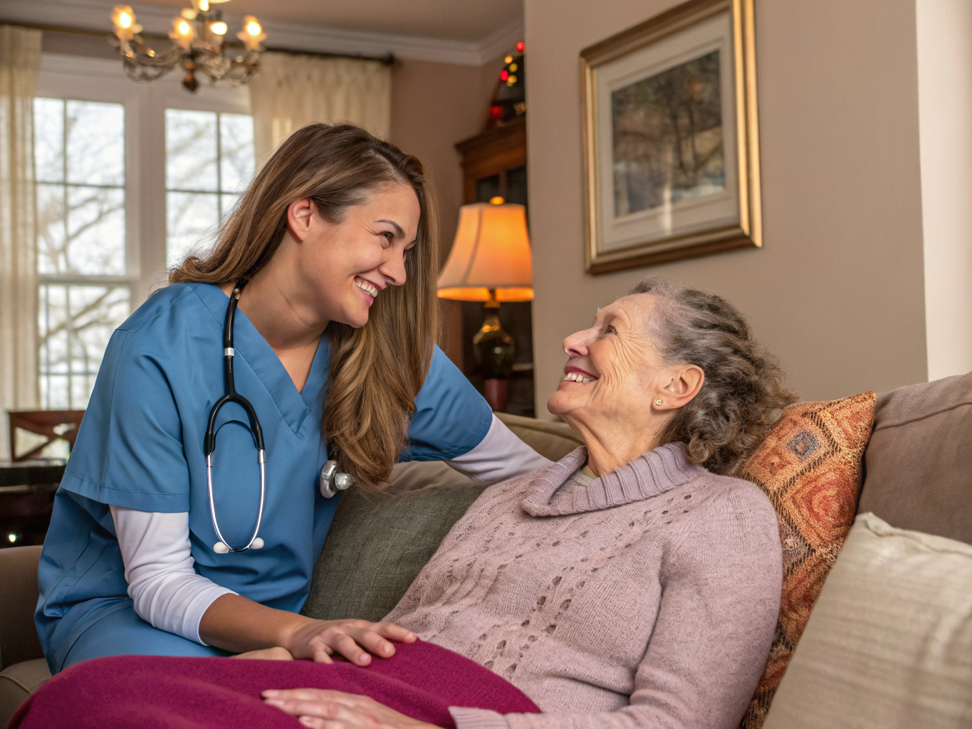 Respite Care aide providing caregiver relief for a senior in Lakewood NJ Ocean County