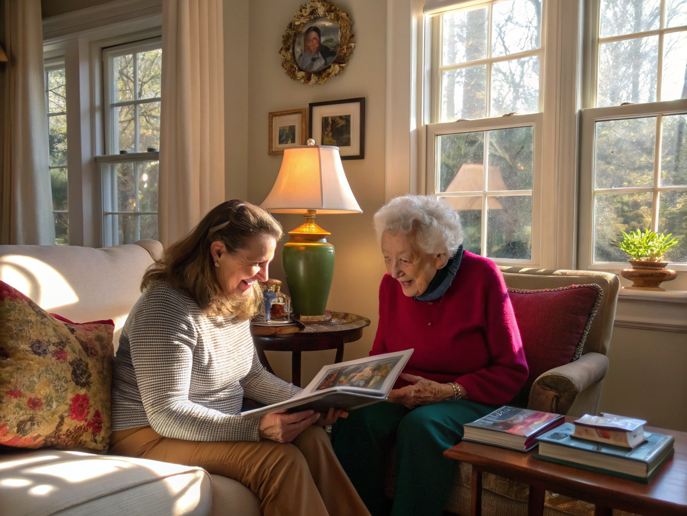 Respite care aide providing relief for a family caregiver in Westfield NJ Union County