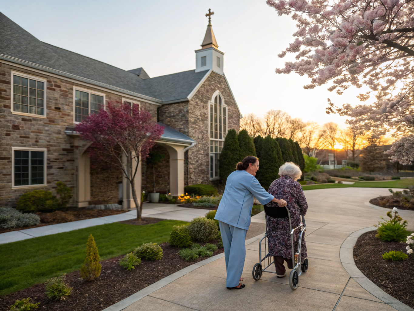 Home health aide at St. Luke's Village in Bernards Township Somerset County NJ