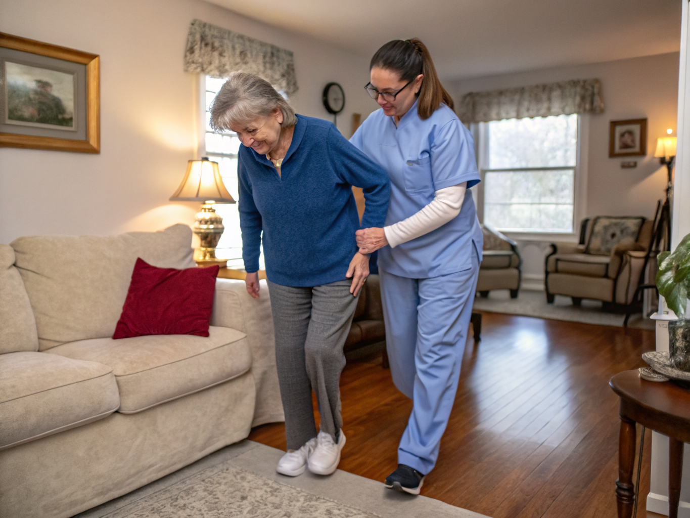 Stroke Recovery Care caregiver with a senior in Livingston NJ Essex County