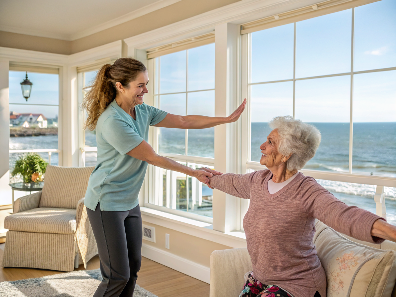 Stroke recovery care aide with a senior in Toms River NJ Ocean County