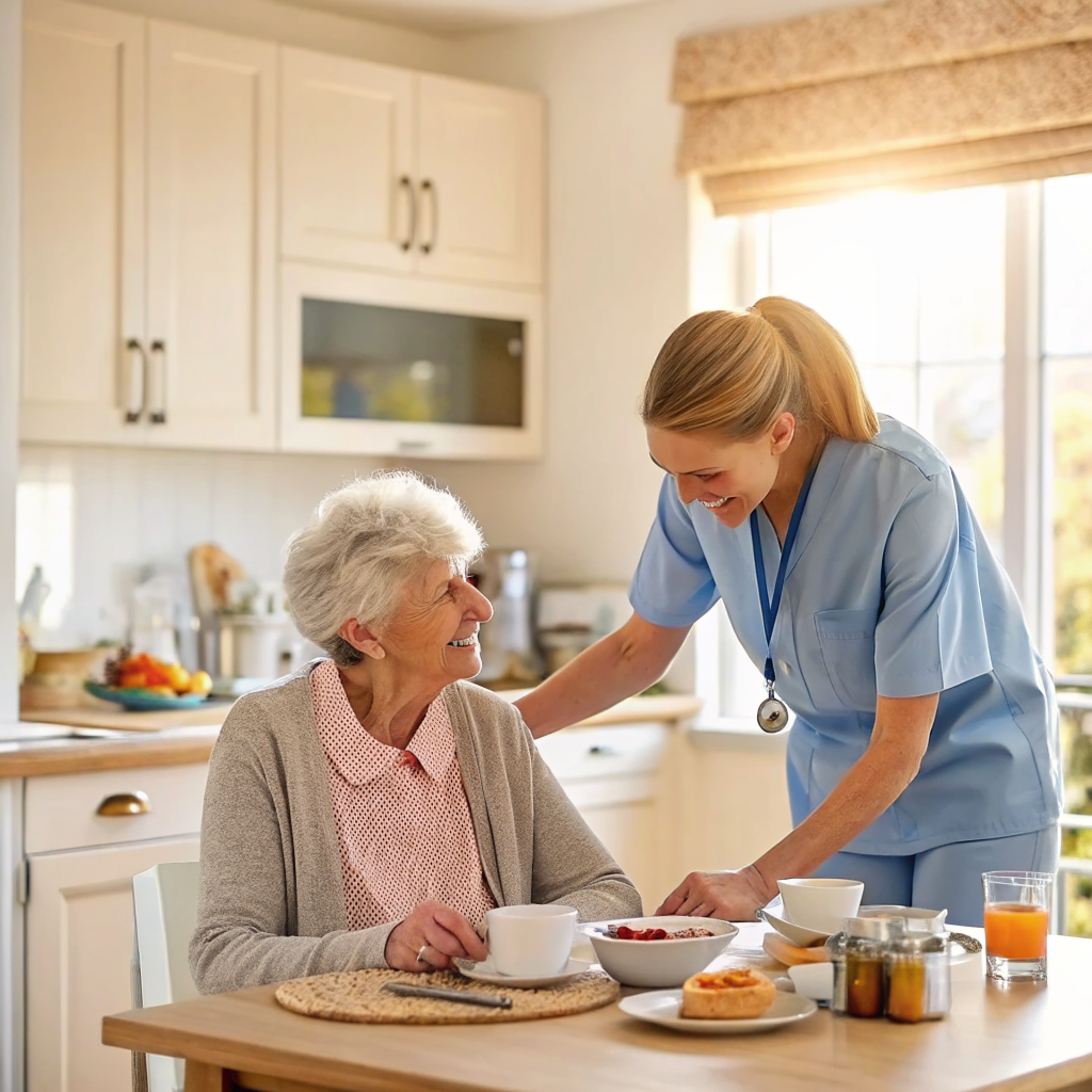 Home care in Clifton, NJ 07011 — 24 Hour Home Care NJ caregiver with senior