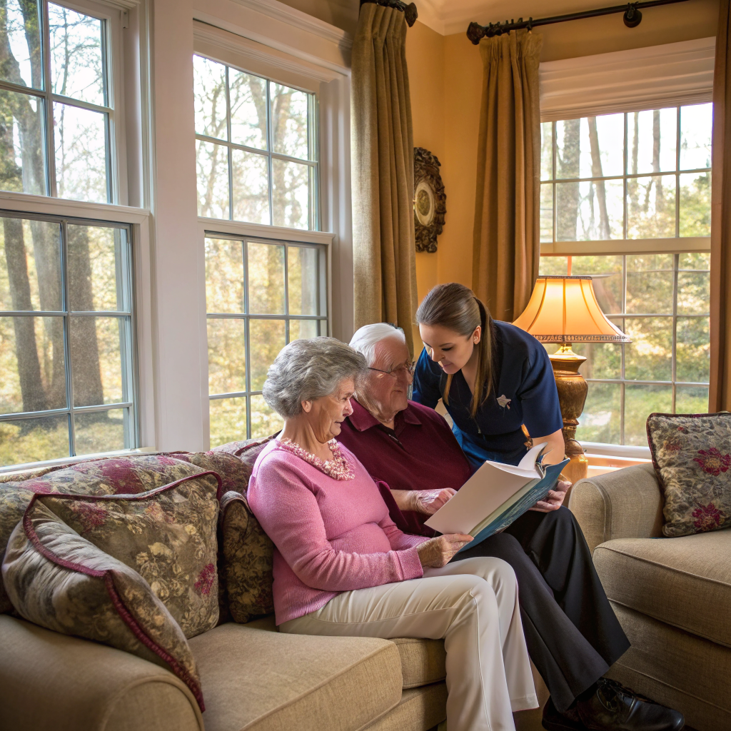 Home care in Woodbridge, NJ 07095 — 24 Hour Home Care NJ caregiver with senior