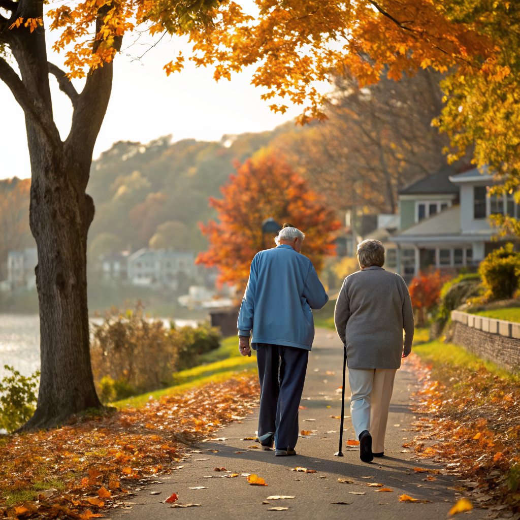 Home care in Pompton Lakes, NJ 07442 — 24 Hour Home Care NJ caregiver with senior