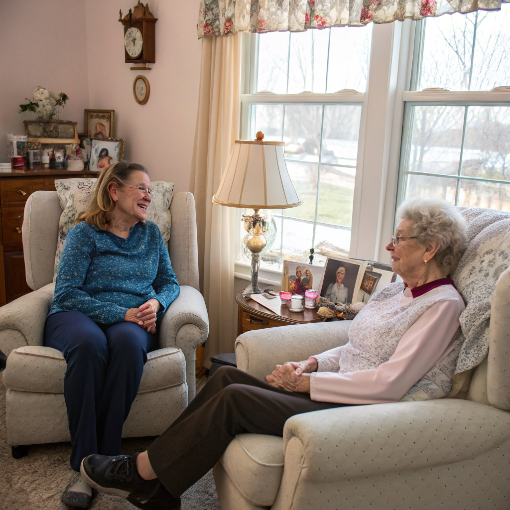 Home care in Totowa, NJ 07512 — 24 Hour Home Care NJ caregiver with senior