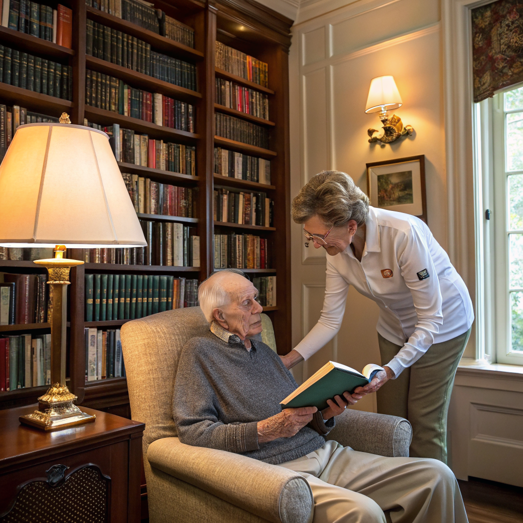 Home care in Basking Ridge, NJ 07920 — 24 Hour Home Care NJ caregiver with senior