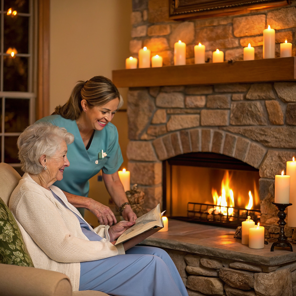 Home care in Clinton, NJ 08809 — 24 Hour Home Care NJ caregiver with senior
