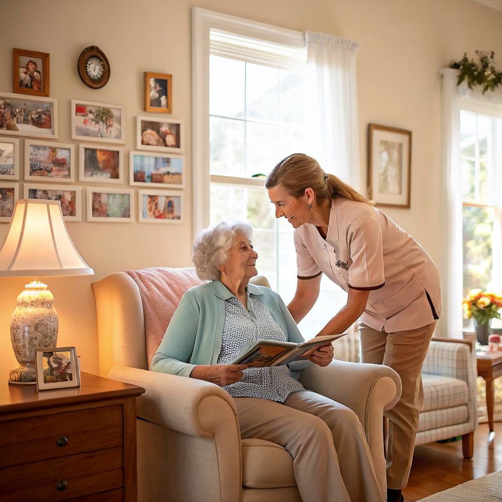 Home care in Edison, NJ 08817 — 24 Hour Home Care NJ caregiver with senior